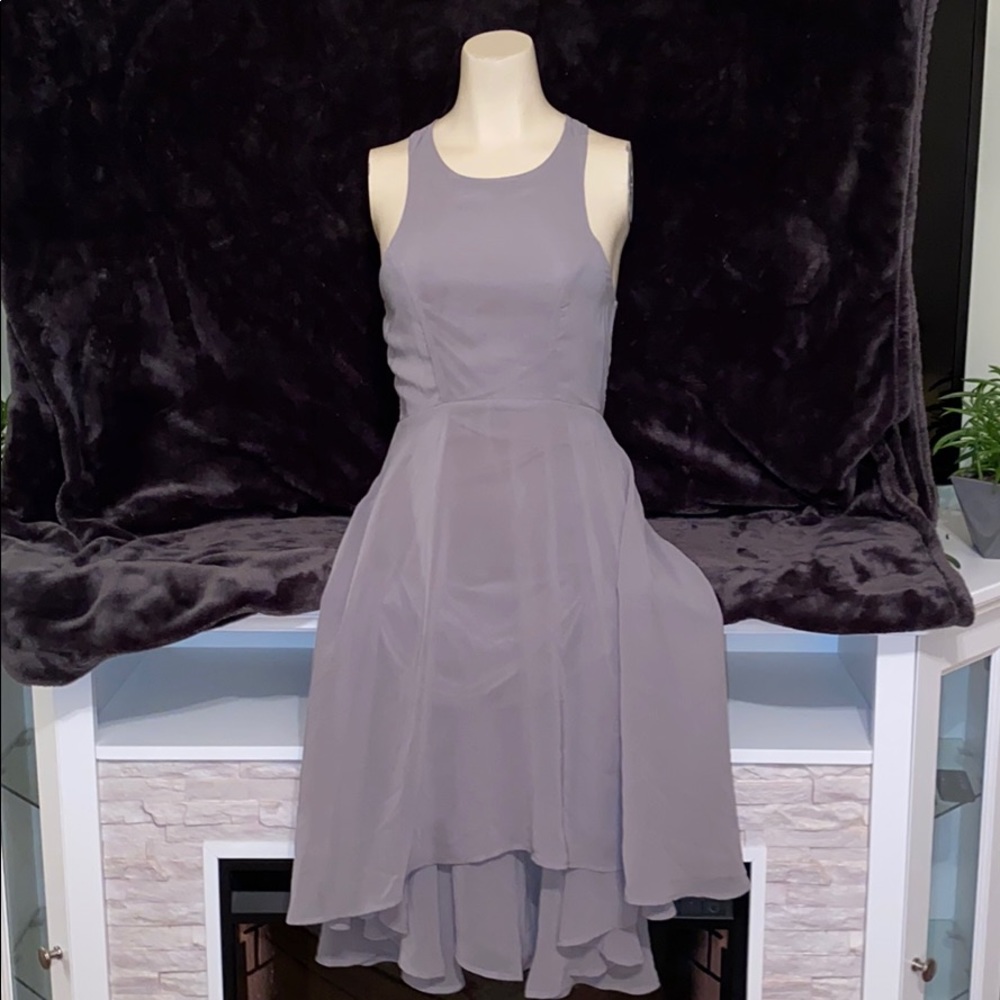 Light Gray Chiffon Dress